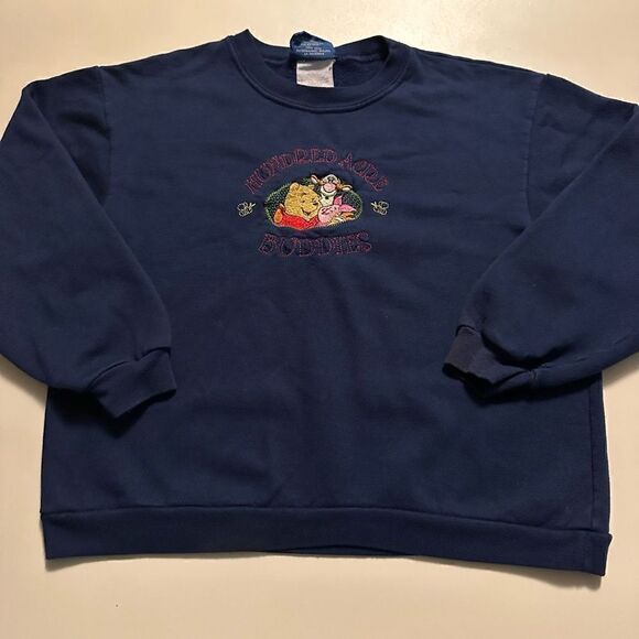 Vintage Disney Pooh Tigger  Piglet Buddies Embroidered Sweater Youth Large 10/12 - Picture 1 of 7